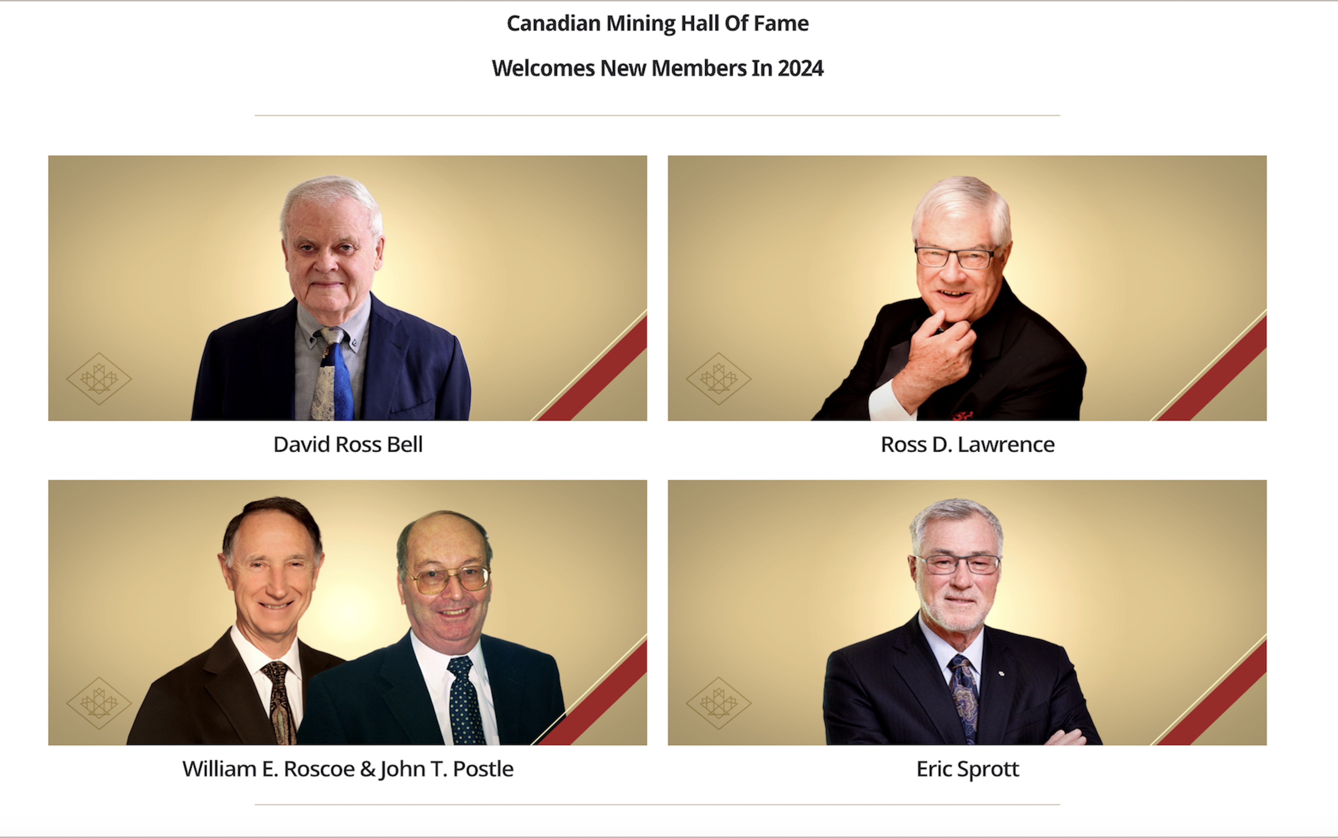 Canadian Mining Hall of Fame announces 2024 class